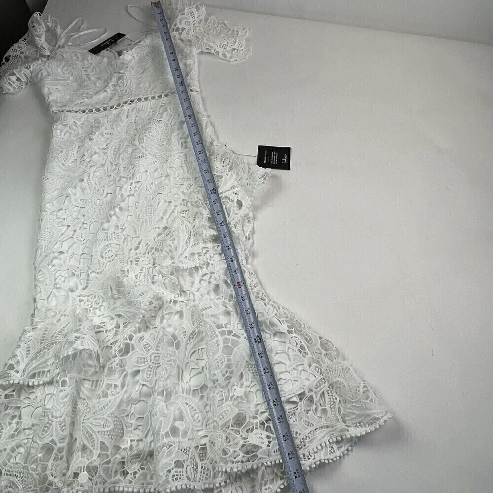 NWT Lulus Briarwood Lace Ruffled Midi Dress Size Small